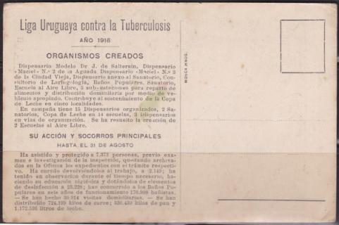 Uruguay TB Postcard Back