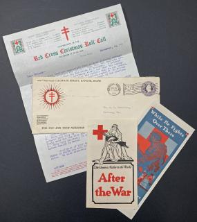 1918 Christmas Seal Campaign envelope with pamphlets and letterhead